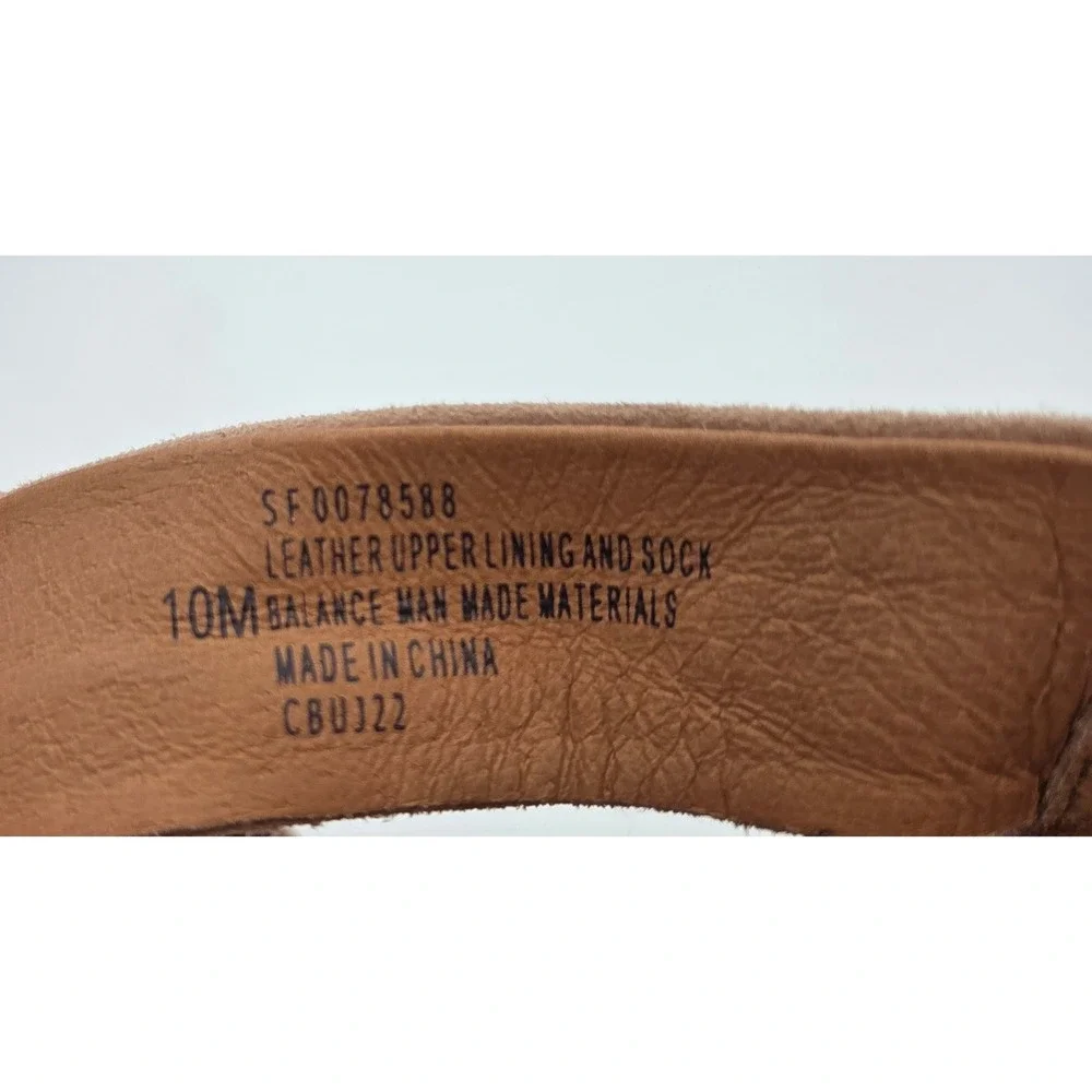 Sofft Womens Suede Crisscross Wedge Sandals Tan‎ Brown SF0078588 Size 10M